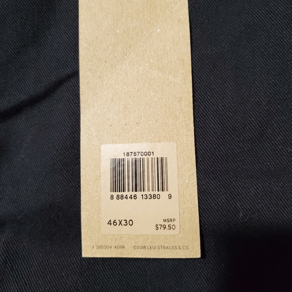 (1) pair Levi's 541 Athletic Taper 46x30 Black - Picture 6 of 7